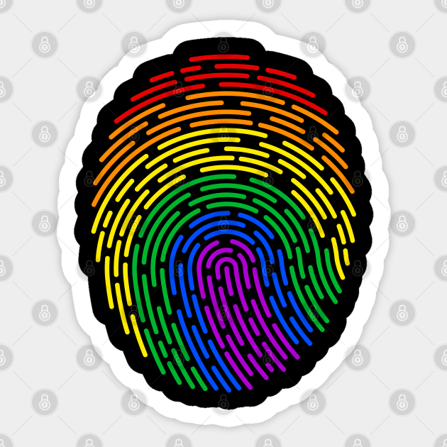 Pride Month Fingerprint Sticker by Peter the T-Shirt Dude